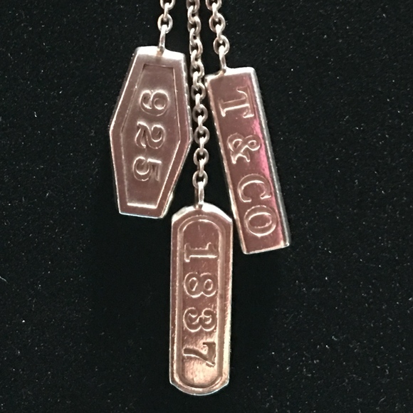 TIFFANY & CO. ELEMENTS DANGLE 1837 NECKLACE - 16"